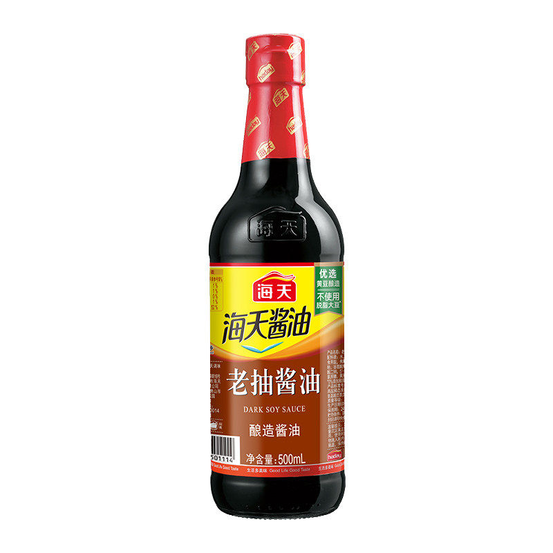 海天生抽老抽酱油500ml/瓶装精制料酒家用酿造红烧调料厨房调味料实拍图 商品