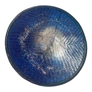 竹编花腰傣斗笠帽蓝色成人少数民族儿童舞蹈表演服装傣族斗笠帽子