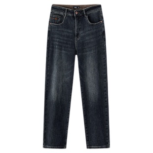 森柔|商场同款森马牛仔裤男冬季棉弹直筒裤2025新款复古时尚长裤