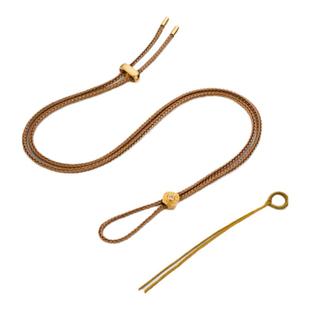 平安扣吊坠黄金挂绳蜡皮绳项链绳挂绳古法手工编织玉坠老铺色挂绳