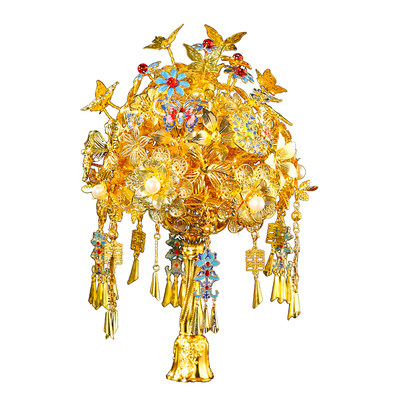 金色中式新娘手捧花DIY材料包