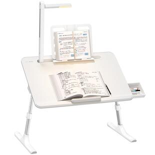 赛鲸K3床上学习桌带台灯小桌子可折叠书桌写作业阅读架办公电脑桌小桌板卧室升降绘本桌移动阅读桌带灯飘窗