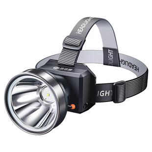 头灯工地专用头戴式强光安全帽超亮充电长续航疝气照明灯煤矿锂电