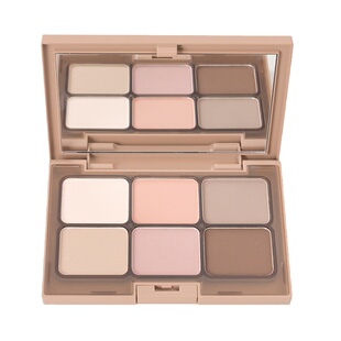 everbab六色眼影盘哑光大地色持久眼部腮红高光修容一体盘艾蓓拉