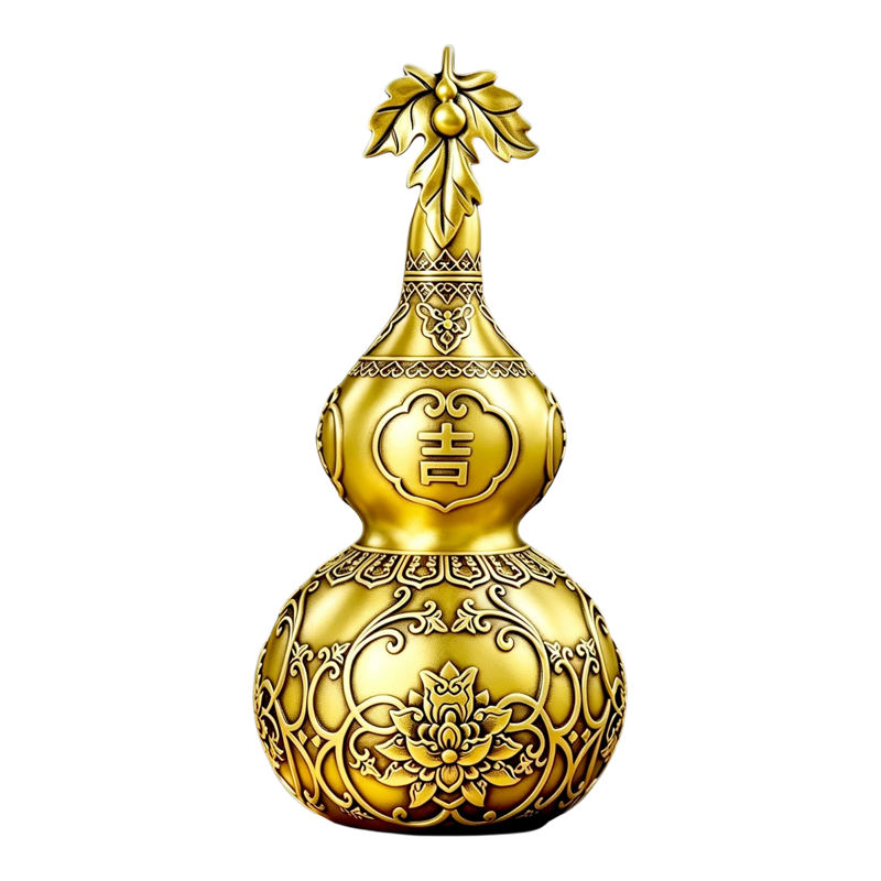纯黄铜四季平安葫芦摆件