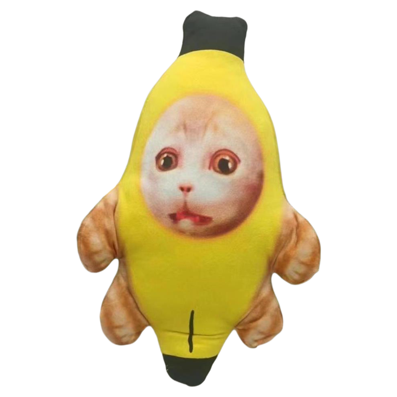 一条香蕉猫语音布娃娃公仔挂件