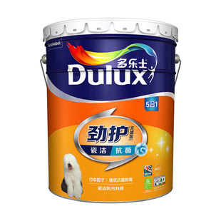 多乐士乳胶漆劲护瓷洁5合1新老房装修家用油漆涂料环保竹炭墙面漆