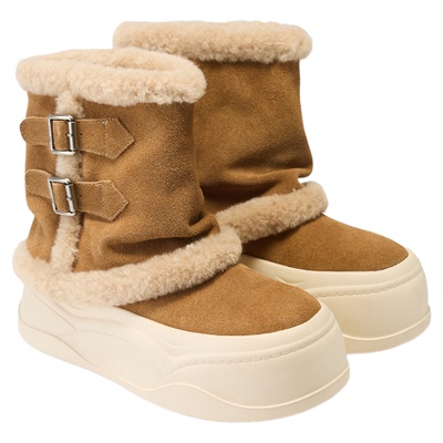 fed复古雪地靴冬季新款女靴厚底短靴加厚毛毛棉靴女S1118-ZCA732