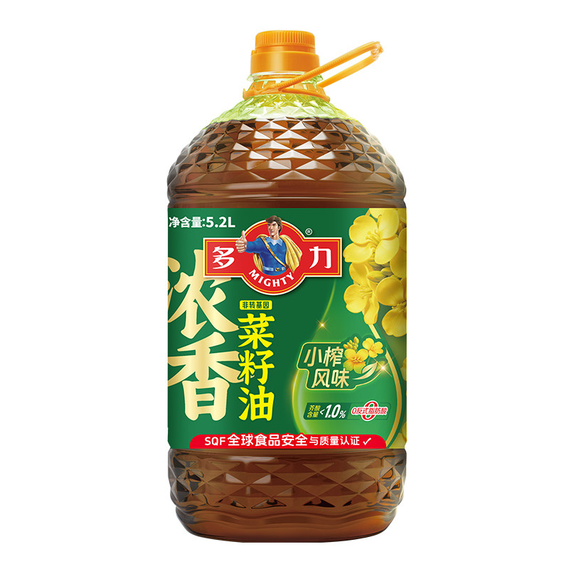 多力浓香菜籽油5.2L*2非转基因