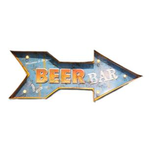 美式怀旧餐厅酒吧铁艺墙面发光壁饰创意车门LED灯工业风装饰挂件