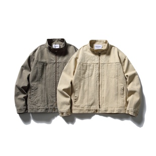 XANYP 美式秋冬复古重磅水洗帆布哈灵顿外套男立领设计感休闲夹克