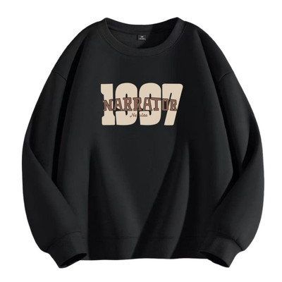 卫衣男款重磅长袖t恤青少年学生秋冬季潮牌潮流宽松圆领加绒套装