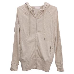 春秋薄款纯棉外套女连帽拉链卫衣显瘦外搭学生瑜伽运动服开衫上衣