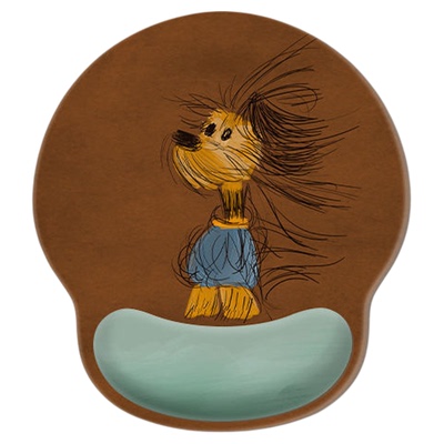 可爱潦草小狗护腕鼠标垫办公桌面