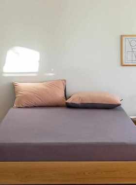 A类裸睡针织棉被罩单件200*230双人绿色天竺棉被套床笠床单1.8*2