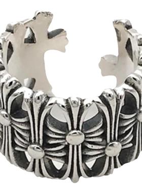 十字架戒指纯银时尚个性欧美潮饰