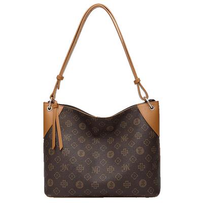 稻草人大容量老花水桶包单肩包