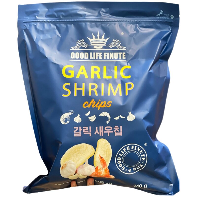趣莱福韩国进口虾片膨化零食