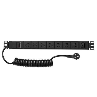 公牛弹簧线铝合金PDU可拉伸插座伸缩线C13接口兼容IEC设备接线板