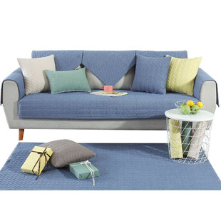 北欧水洗纯棉沙发垫四季通用布艺防滑现代简约全棉沙发巾靠背客厅