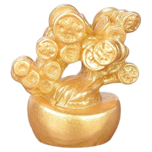 财运滚滚 微景观diy新年金色配件元宝摇钱树装饰品配件迷你小摆件