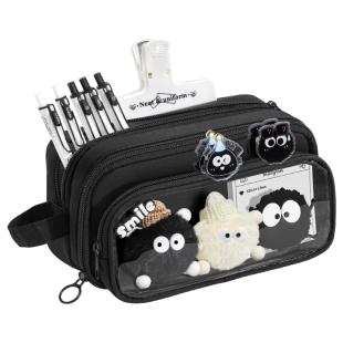 小煤球礼包！10层大容量可拆笔袋2025新款女孩款文具盒小学生初中女生铅笔盒高颜值ins风网红男文具袋男孩款