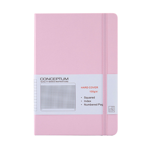 简约A5记事本CONCEPTUM办公笔记本学生读书笔记ins手帐方格灯塔款