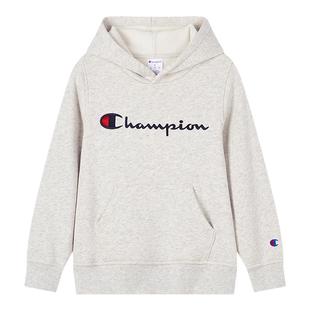 Champion冠军男女童新年红色经典刺绣LOGO标连帽加绒卫衣外套