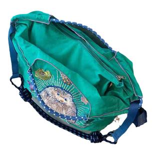 日系ball chain内胆包刺绣拉链内袋环保袋尼龙内置袋收纳小手包女