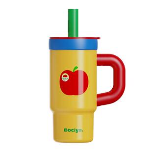 bociya水杯玻璃内胆保温杯女高颜值咖啡杯办公室桌面保冷吸管杯子