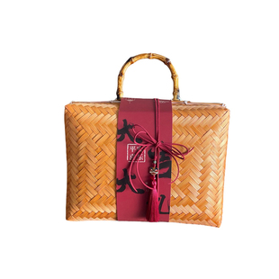 2026新年手工竹编特产点心礼品包装空盒茶叶特产高档伴手空礼盒