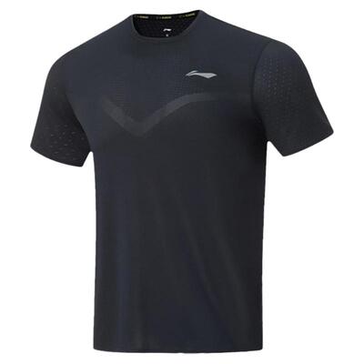 李宁正品2023男子凉爽透气运动圆领短袖T恤ATST083