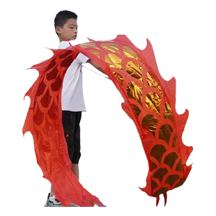 龙头舞龙彩带新款儿童广场舞健身表演道具飘带中国龙手耍甩甩龙