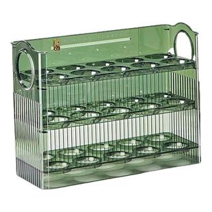 冰箱用侧门鸡蛋收纳盒食品级保鲜盒专用整理收纳翻转鸡蛋盒鸡蛋托