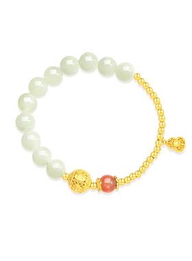 玉匠世家葫芦和田玉手串女款S925银轻奢小众精致玉石手链送女友