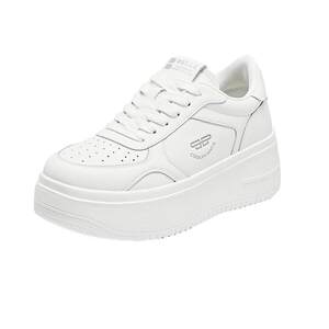 百丽官方旗舰店董璇/沈月同款百丽步步糕厚底小白鞋商场新款增高休闲板鞋E7J1DAM