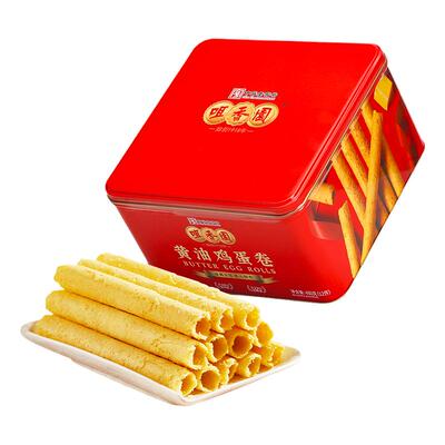 咀香园黄油鸡蛋卷480g罐装