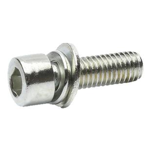 4.8级内六角三组合螺钉镀锌圆柱头自带平弹垫片螺丝M3M4M5M6M8M10