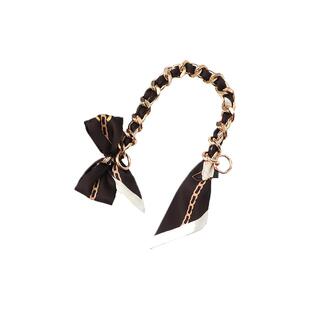 女式手提包带子丝巾蝴蝶结包包手拎带金属链条包带配件手腕带包链