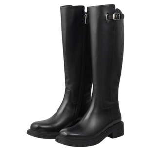 Corinna di Marsala2025新款复古马皮长靴女厚底骑士靴高筒靴女鞋