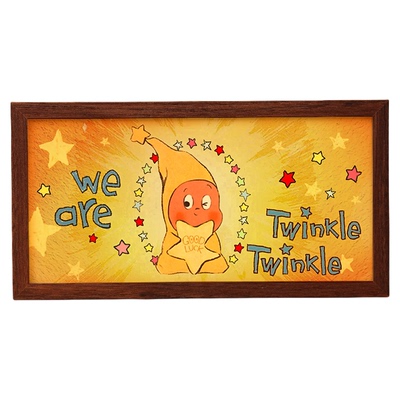 星星人发光灯箱创意装饰摆件