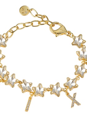 镶钻字母高端奢华星星水晶手链