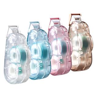 得力点点胶可换替芯点状双面胶修正带二合一小学生专用大容量点胶笔高颜值错题手工手账不留痕胶带24米手帐