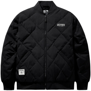 安踏羽绒服男冬季复古学院风茄克外套防泼水保暖羽绒服152548917