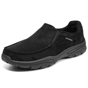 skechers斯凯奇男鞋一脚蹬健步鞋舒适保暖乐福鞋轻软底休闲鞋秋冬