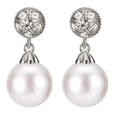 刘亦菲同款珍珠耳环吊坠女施家小灯泡2025新款爆款高级感气质耳饰