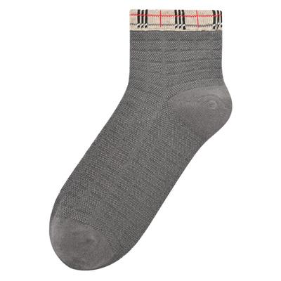 5A级纯棉抗菌薄款透气男士中筒袜