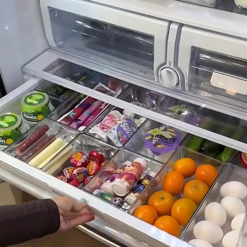 冰箱抽屉分隔整理盒子副食品果泥收纳保鲜盒水果冷藏冷冻储物储存