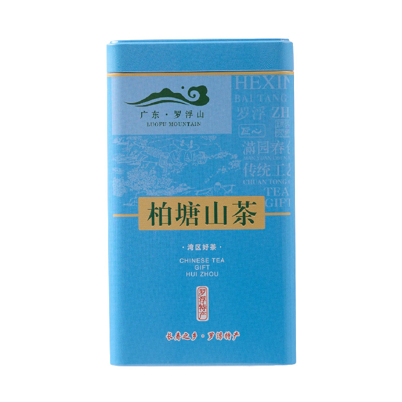 柏塘山茶广东十大名茶惠州博罗特级柴火炒青绿茶特产罗浮山茶叶
