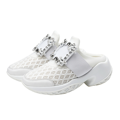 新款水钻方扣网红INS潮半拖鞋